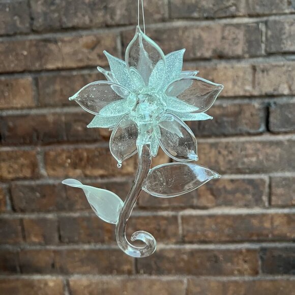 Blowen Glass Poinsettia Christmas Ornament 6” - Picture 4 of 10